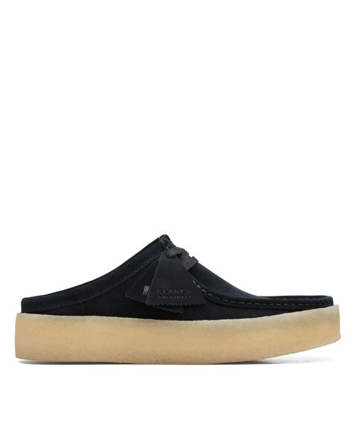 Clarks Blue Wallabee Cup Suede Shoes for men