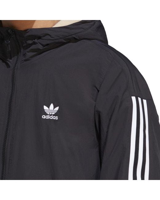 Adidas Originals Black Reversible Polar Fleece Jacket for men