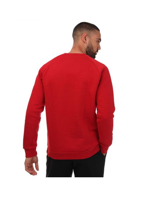 Adidas Originals Red Ajax Amsterdam Essentials Trefoil Sweatshirt for men