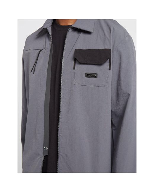 Mallet Gray Utility Pocket Overshirt for men