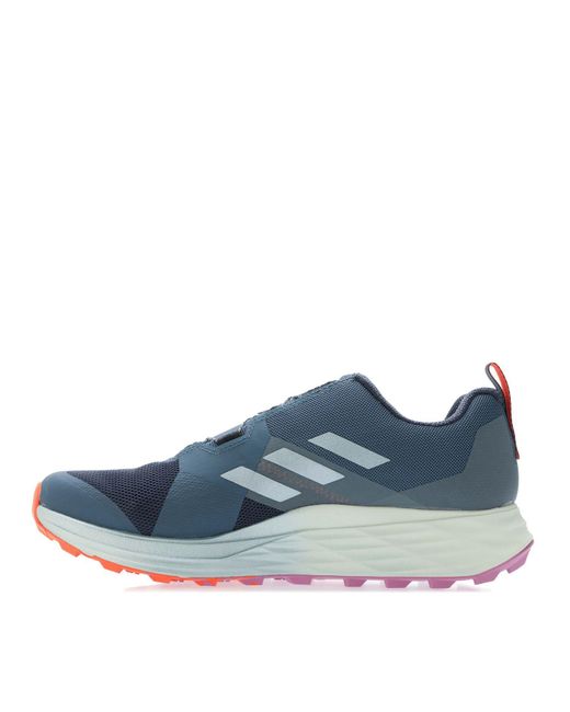 Adidas Blue Terrex Two Boa Trail Running Shoes for men