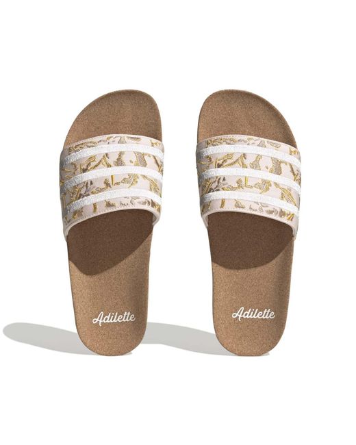 Adidas Originals Natural Adilette Slide Sandals for men