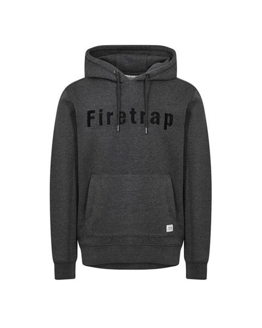 Firetrap Gray Graphic Overhead Hoodie for men