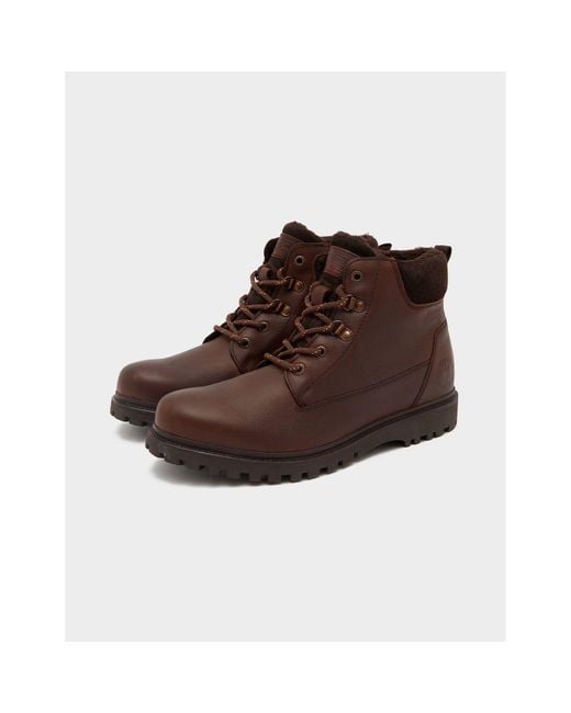Barbour Brown Stoor Leather Boots for men