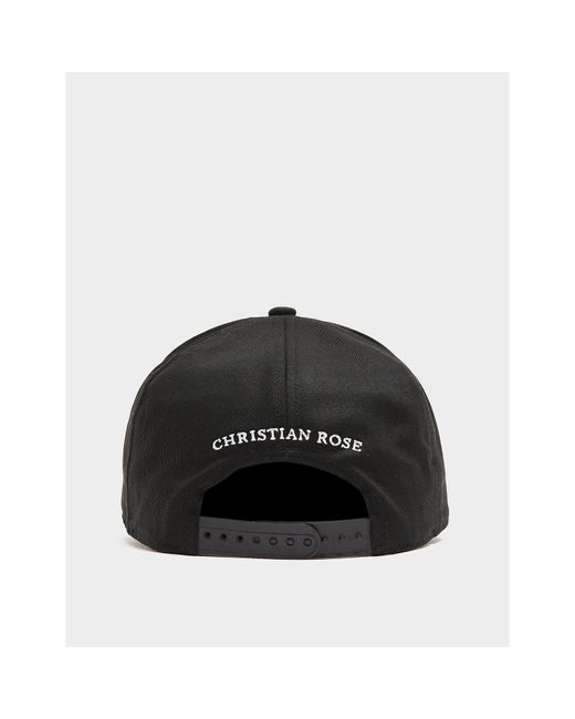 Christian Rose Black Logo Trucker Baseball Cap for men