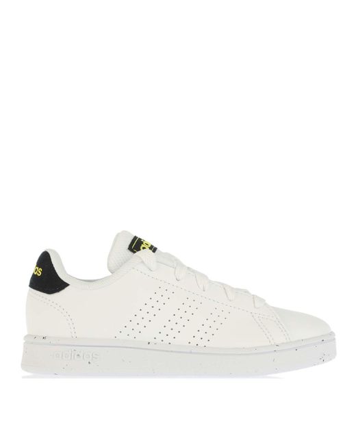 Adidas White Childrens Advantage Trainers for men