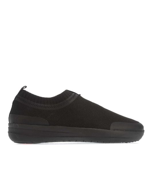 Fitflop Black Fit Flop Uberknit Slip On Sneakers