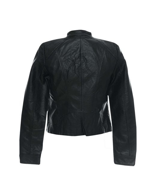 Vero Moda Black Favodona Faux Leather Jacket