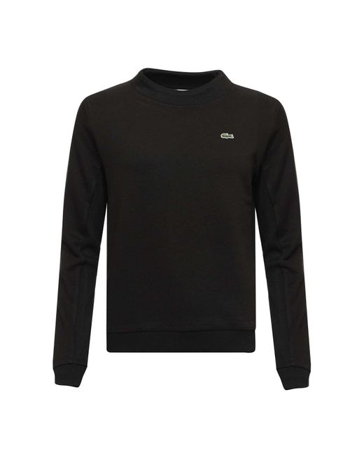 Lacoste Black Sport Fleece Tennis Sweatshirt