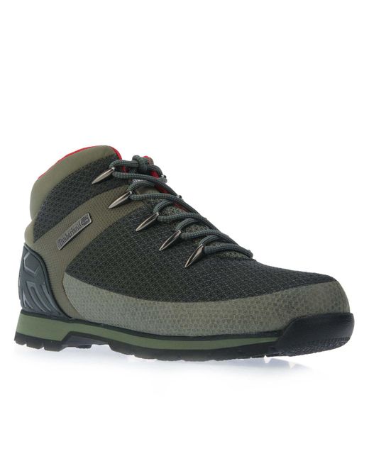 Timberland Green Euro Sprint Mid Lace Waterproof Hiking Boots for men