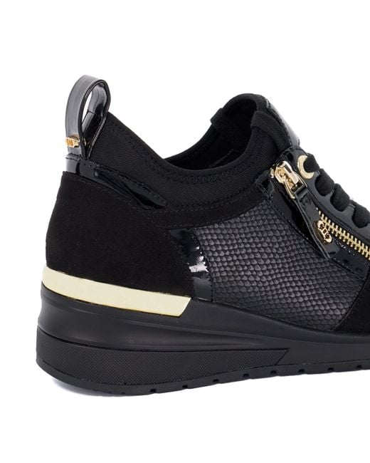 Dune Black Eilisia Wedge Trainers Size 5