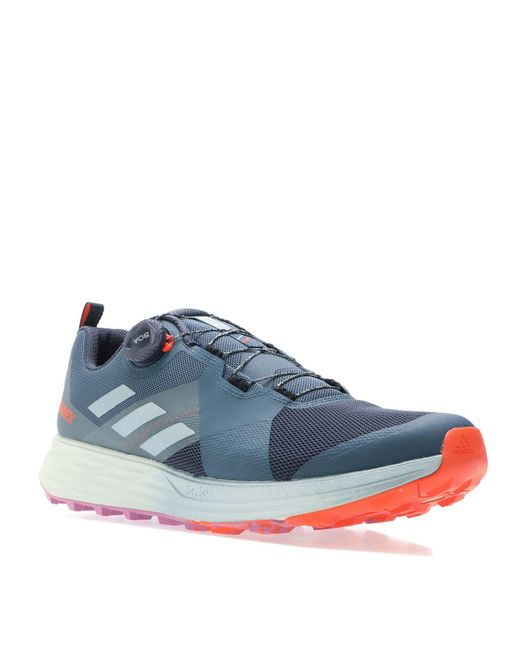Adidas Blue Terrex Two Boa Trail Running Shoes for men