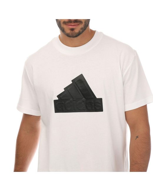 Adidas White Future Icons Badge Of Sport T-shirt for men