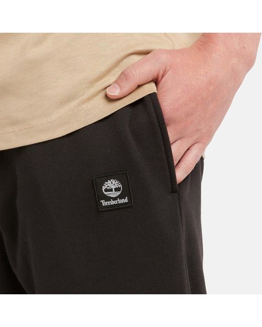 Timberland Black Woven Badge Sweatpants for men
