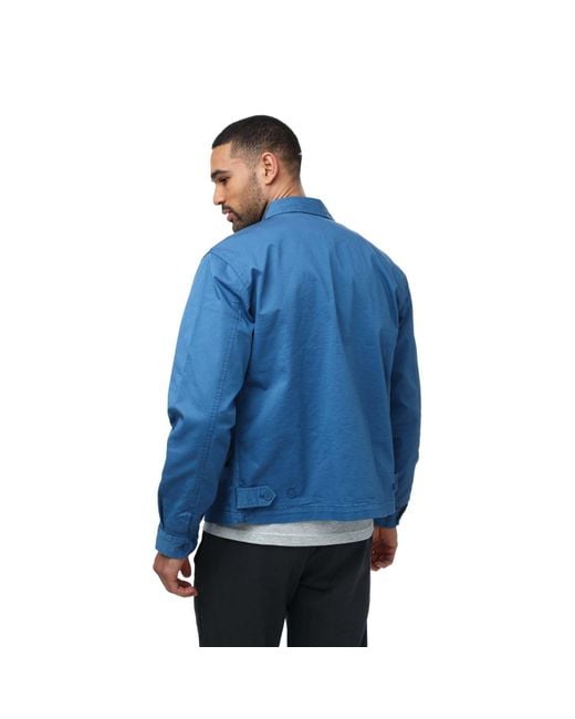 Lacoste Blue Zipped Organic Cotton Gabardine Jacket for men