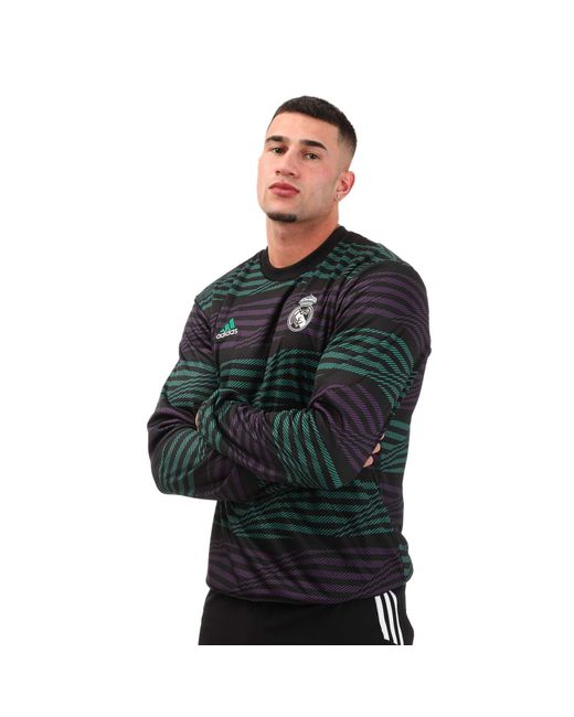 Adidas Green Real Madrid Pre-match Warm Top for men