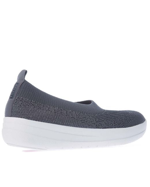 Fitflop Uberknit Ballet Pumps in Blue Lyst UK