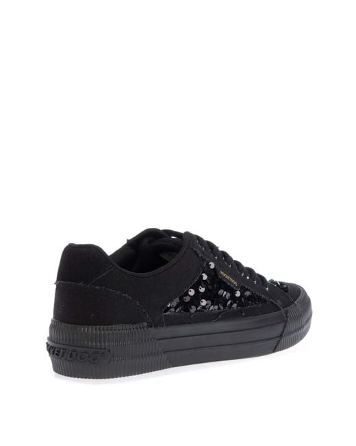 Rocket Dog Black Cheery Sequin Canvas Pumps