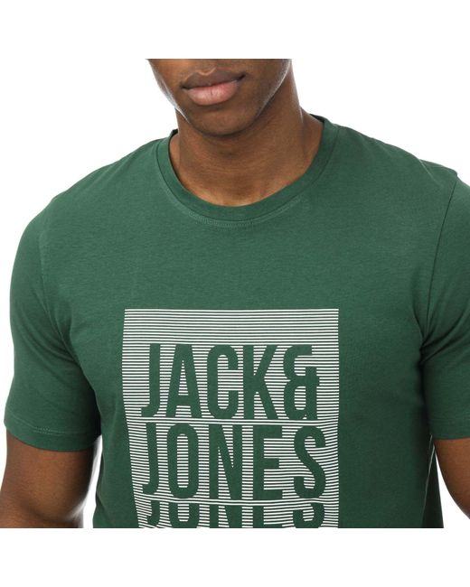 Jack & Jones Red Flint 5 Pack Crew T-shirts for men
