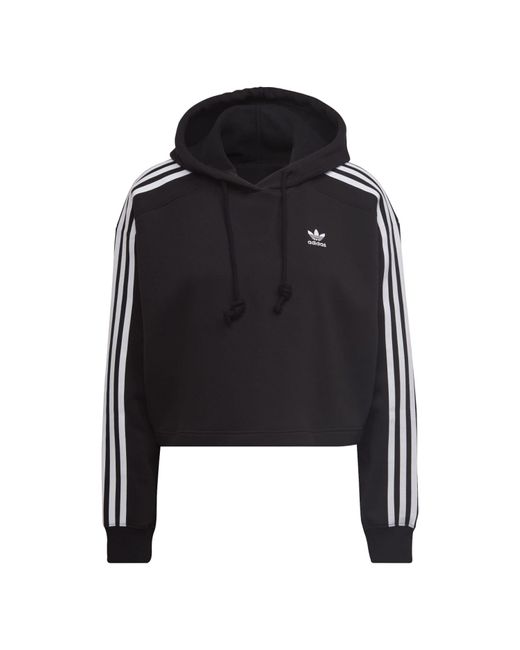 Adidas Originals Black Adicolor Classics Crop Hoodie