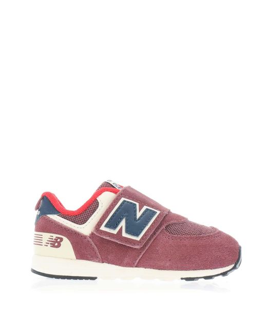 New Balance Pink Kids 574 New-b Hook And Loop Trainers for men