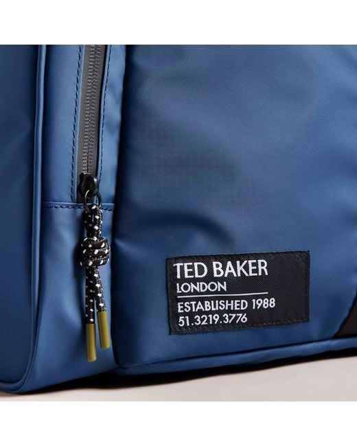 Ted Baker Blue Hyke Rubberished Holdall Bag for men