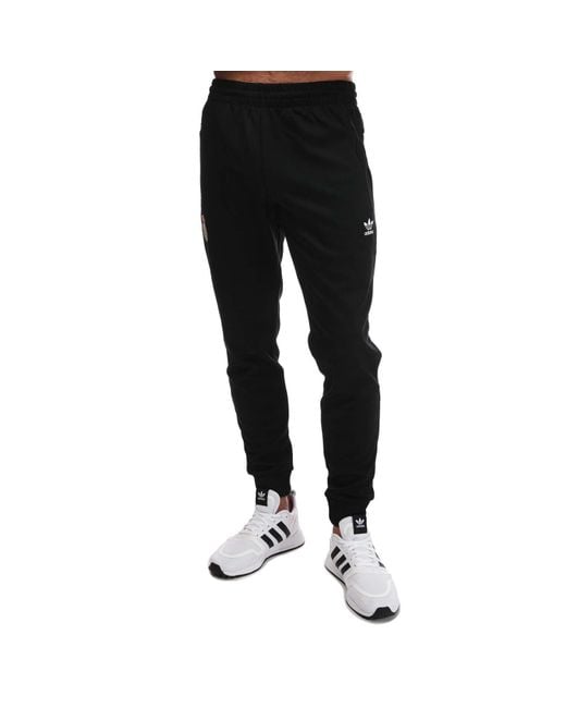 Adidas Black Real Madrid Essentials Trefoil Joggers for men