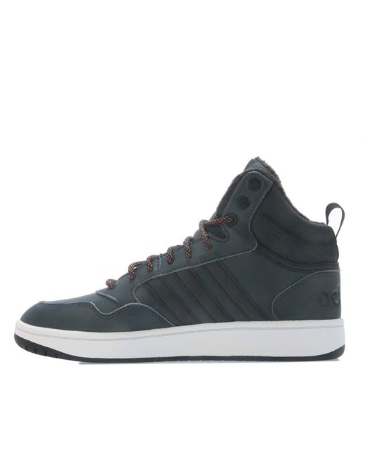 Adidas Blue Hoops 3.0 Mid Winterized Trainers for men