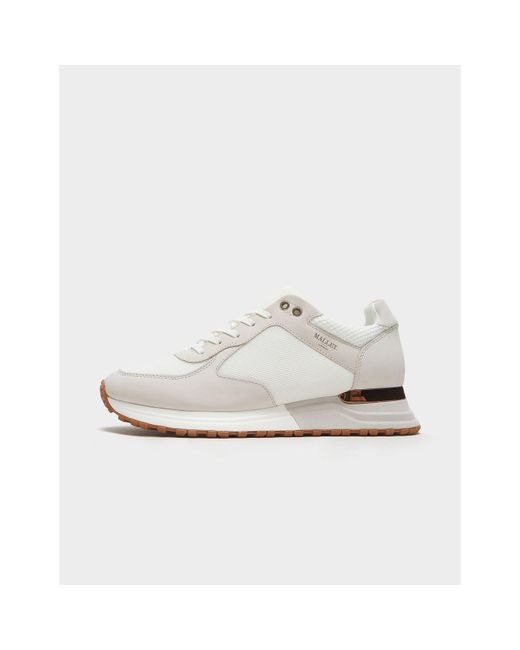 Mallet White Lux Gum Trainers for men