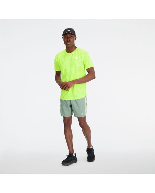 New Balance Green Q Speed Jacquard T-shirt for men
