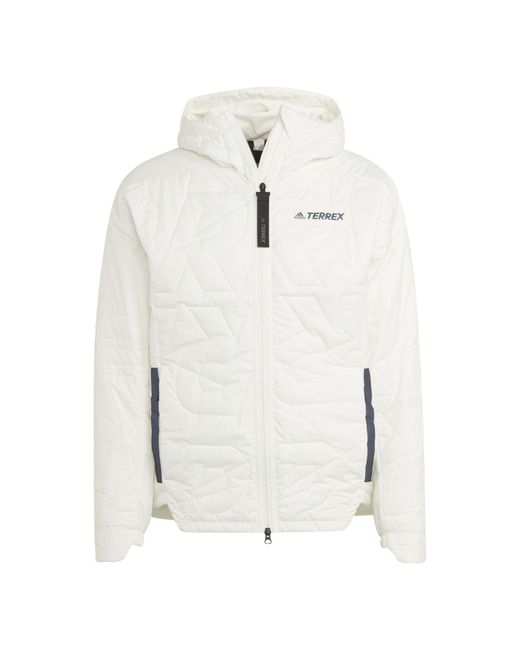 Adidas White Terrex Myshelter Primeloft Hooded Jacket for men