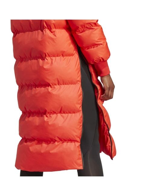 Adidas By Stella McCartney Red Truenature Long Puffer Jacket