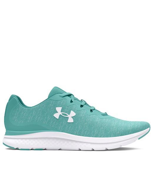 Under Armour Blue Womenss Charged Impulse 3 Knit Visual Running Shoes