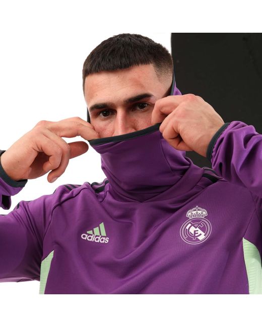 Adidas Purple Real Madrid Condivo 22 Pro Training Top for men