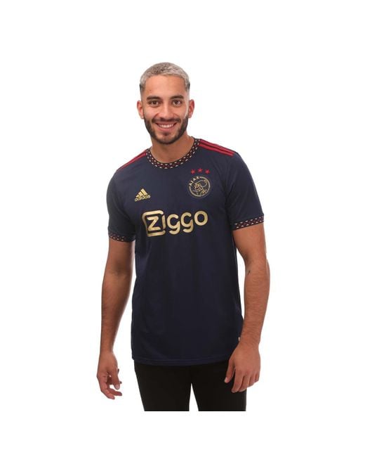 Adidas Blue Ajax Amsterdam 2022/23 Away Jersey for men