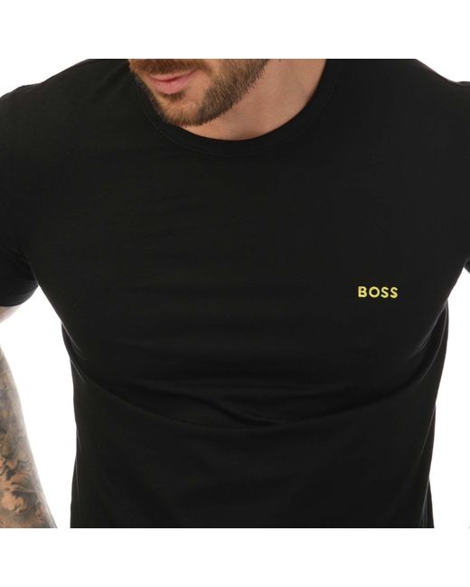 HUGO Black 3 Pack Underwear Logo T-shirt for men