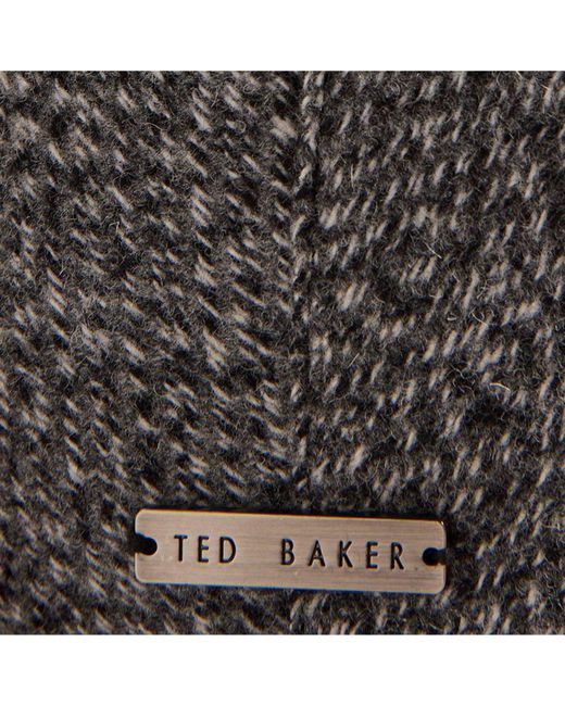 Ted Baker Gray Beniey Flat Cap for men