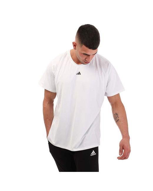 Adidas White Techfit Training T-shirt for men