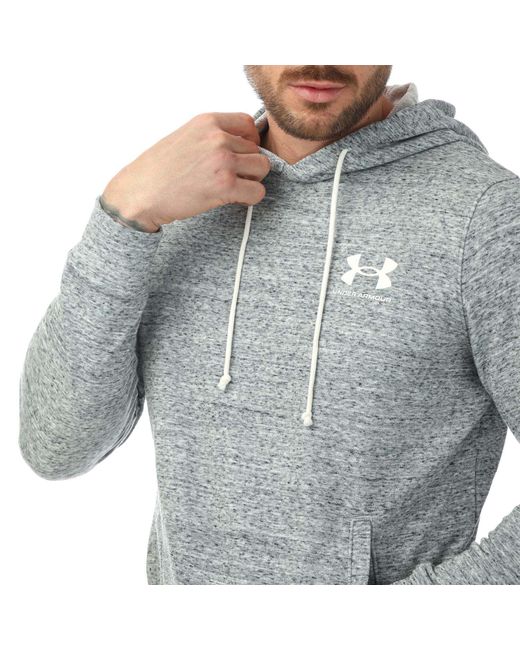 Under Armour Gray Ua Rival Terry Hoodie for men