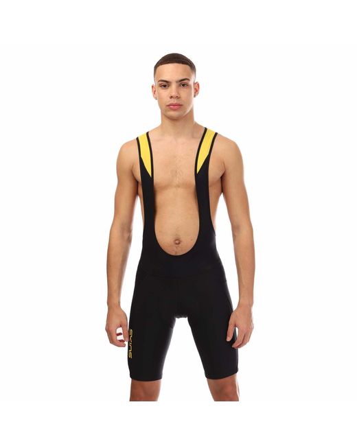 Skins Black Cycle Thermal Bib Shorts for men