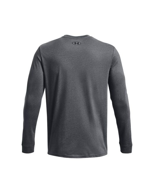 Under Armour Gray Sportstyle Left Chest Long Sleeve T-shirt for men