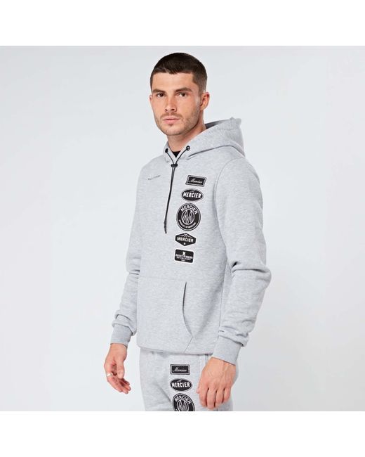 Mercier Gray Mono Hybrid Hoodie for men