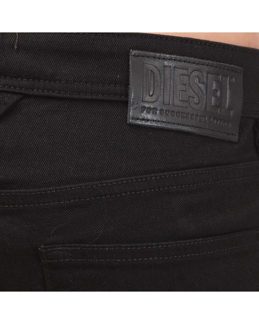 DIESEL Black Larkee Straight Jeans for men