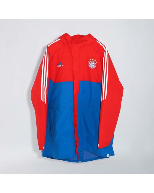 Adidas Red Bayern Munich 2022/23 Stadium Parka Jacket for men