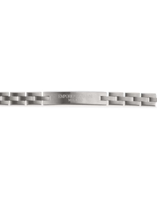 Armani White Stainless Steel Chain Bracelet for men