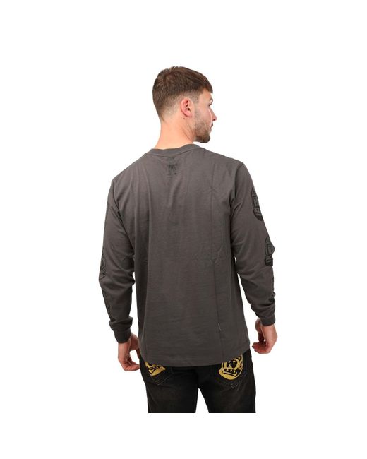 BBCICECREAM Gray Repeat Astro Long Sleeve T-shirt for men