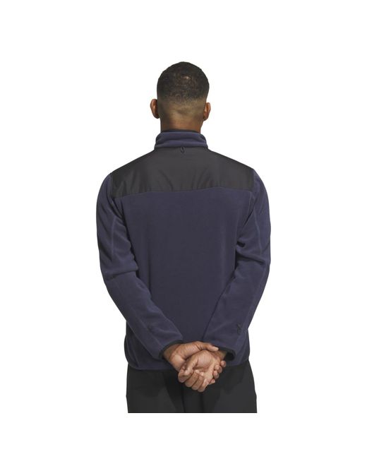 Adidas Blue Full-zip Polar Fleece Jacket for men