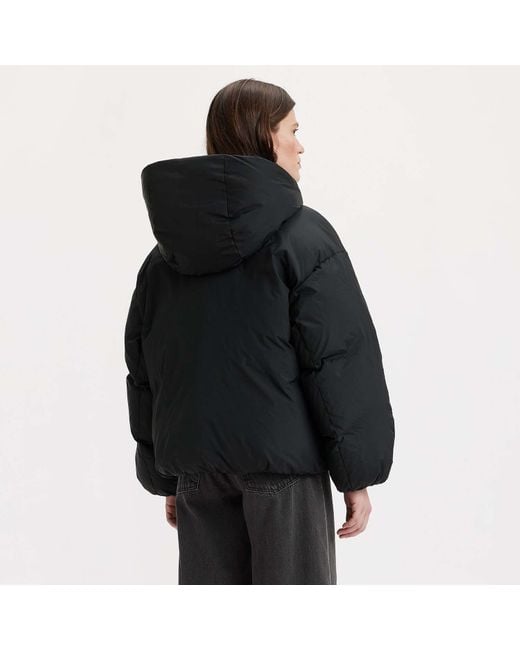 Levi's Black Levi'S Womenss Pillow Bubble Shorty Puffer Jacket