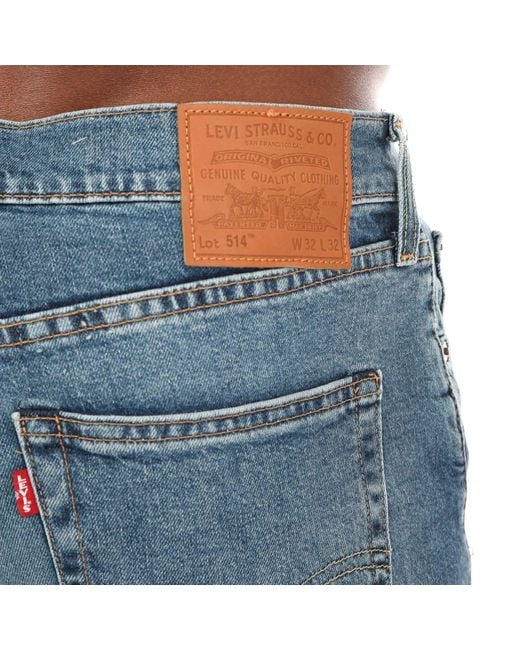Levi s 514 Straight Destroying Angel Jeans in Blue for Men Lyst UK