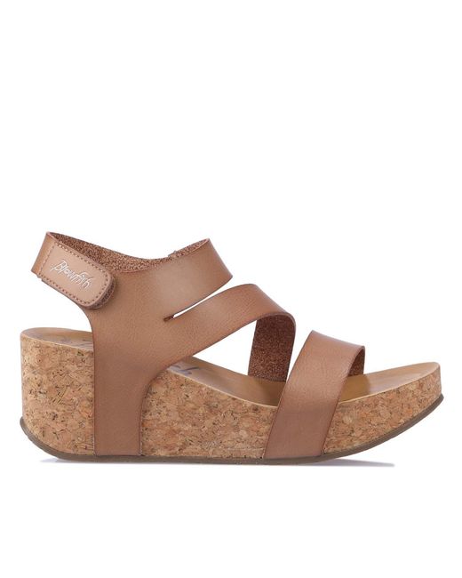 Blowfish Brown Leelee Wedge Sandals
